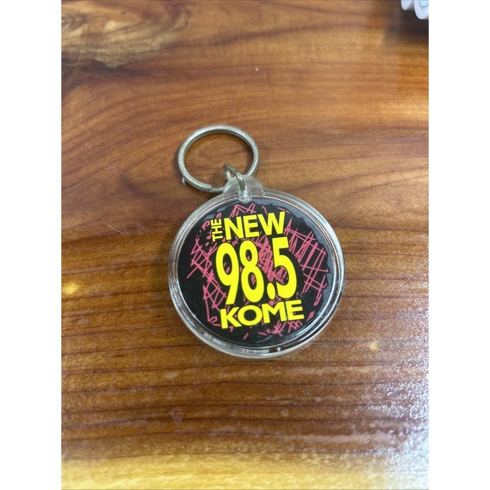 KOME 98.5 FM San Jose Rock Radio Station Vintage Keychain